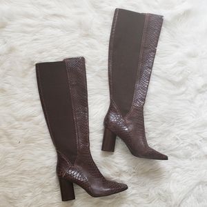 Donald Pliner Gell Pull-On Python Print Brown Boot